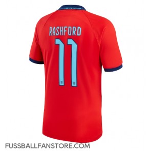 England Marcus Rashford #11 Replik Auswärtstrikot WM 2022 Kurzarm